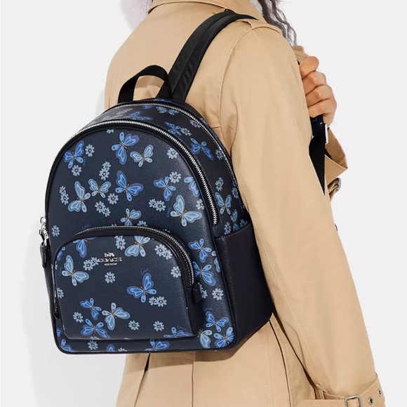 COACH NEW Court Backpack With Lovely Butterfly Print please make offers 🦋💙 - Picture 2 of 7